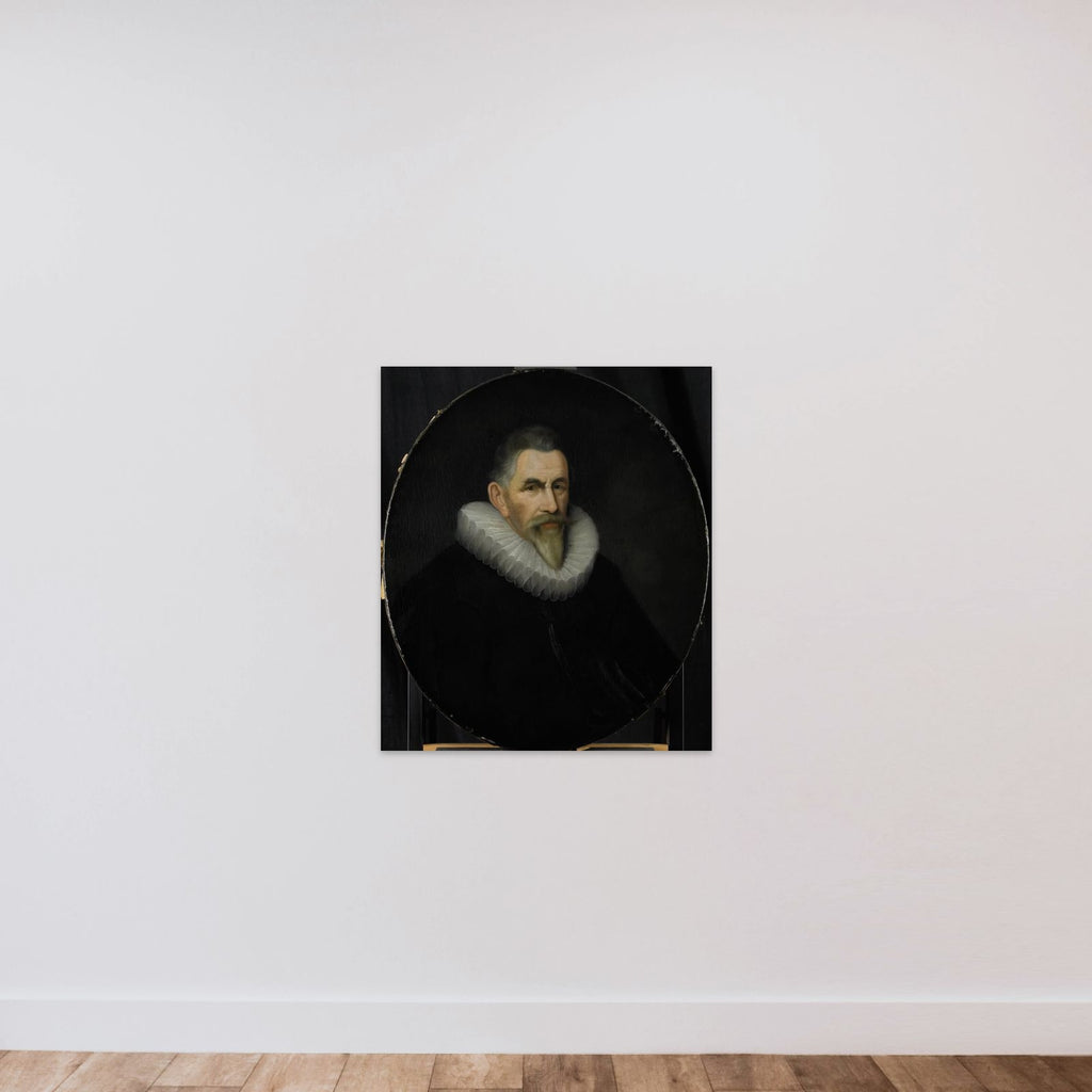 Portrait of Johan van der Veecque, Director of the Rotterdam Chamber of the Dutch East India Company, elected 1602 unframed — shown to scale