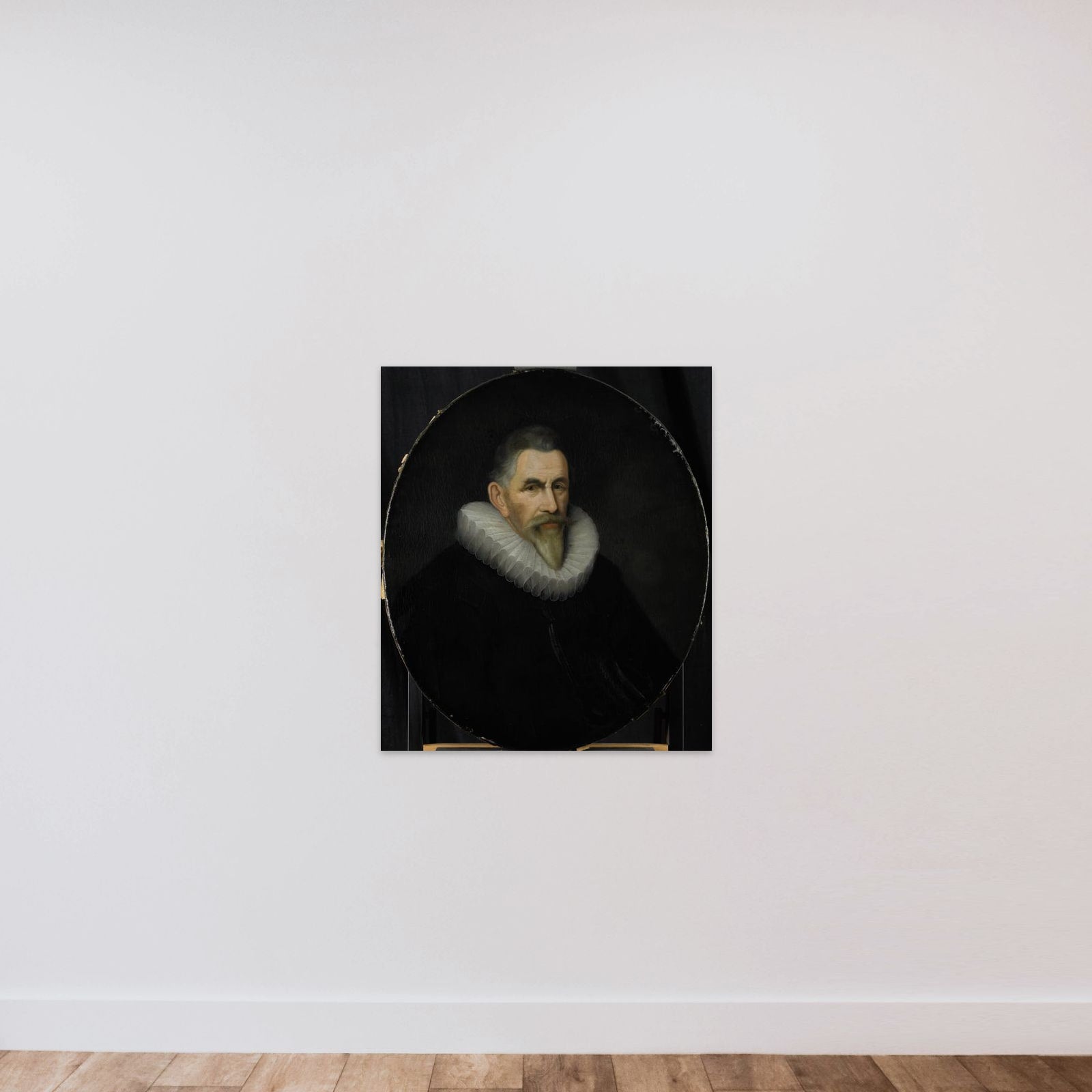 Portrait of Johan van der Veecque, Director of the Rotterdam Chamber of the Dutch East India Company, elected 1602 unframed — shown to scale