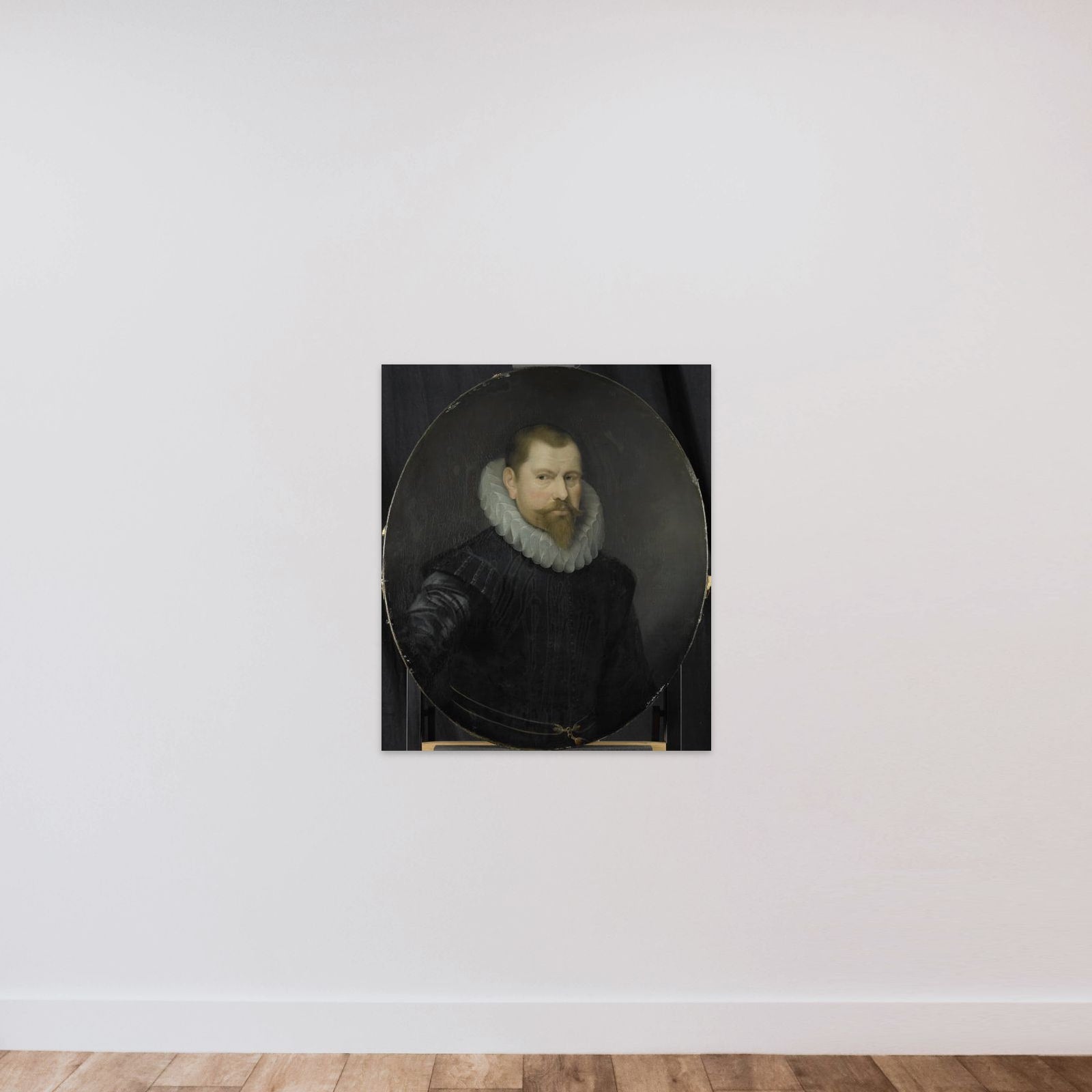 Portrait of Cornelis Matelieff the Younger, Director of the Rotterdam Chamber of the Dutch East India Company, elected 1602 unframed — shown to scale