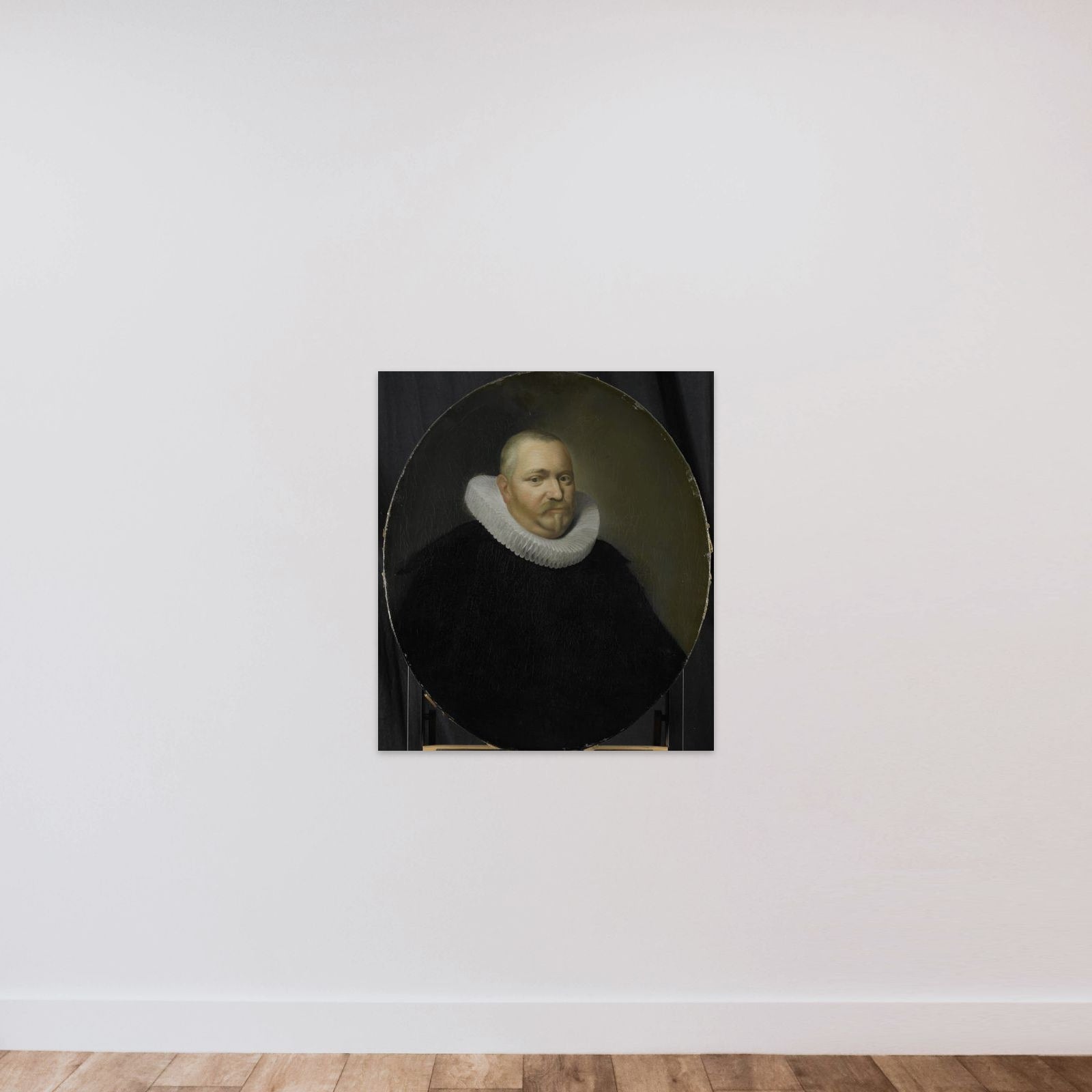 Portrait of Ewoud Pietersz van der Horst, Director of the Rotterdam Chamber of the Dutch East India Company, elected 1618 unframed — shown to scale
