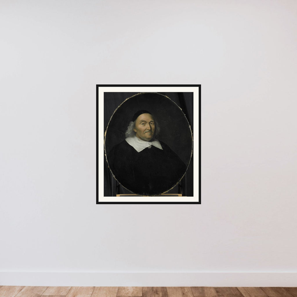 Portrait of Hendrik Nobel, Director of the Rotterdam Chamber of the Dutch East India Company, elected 1625 framed — shown to scale