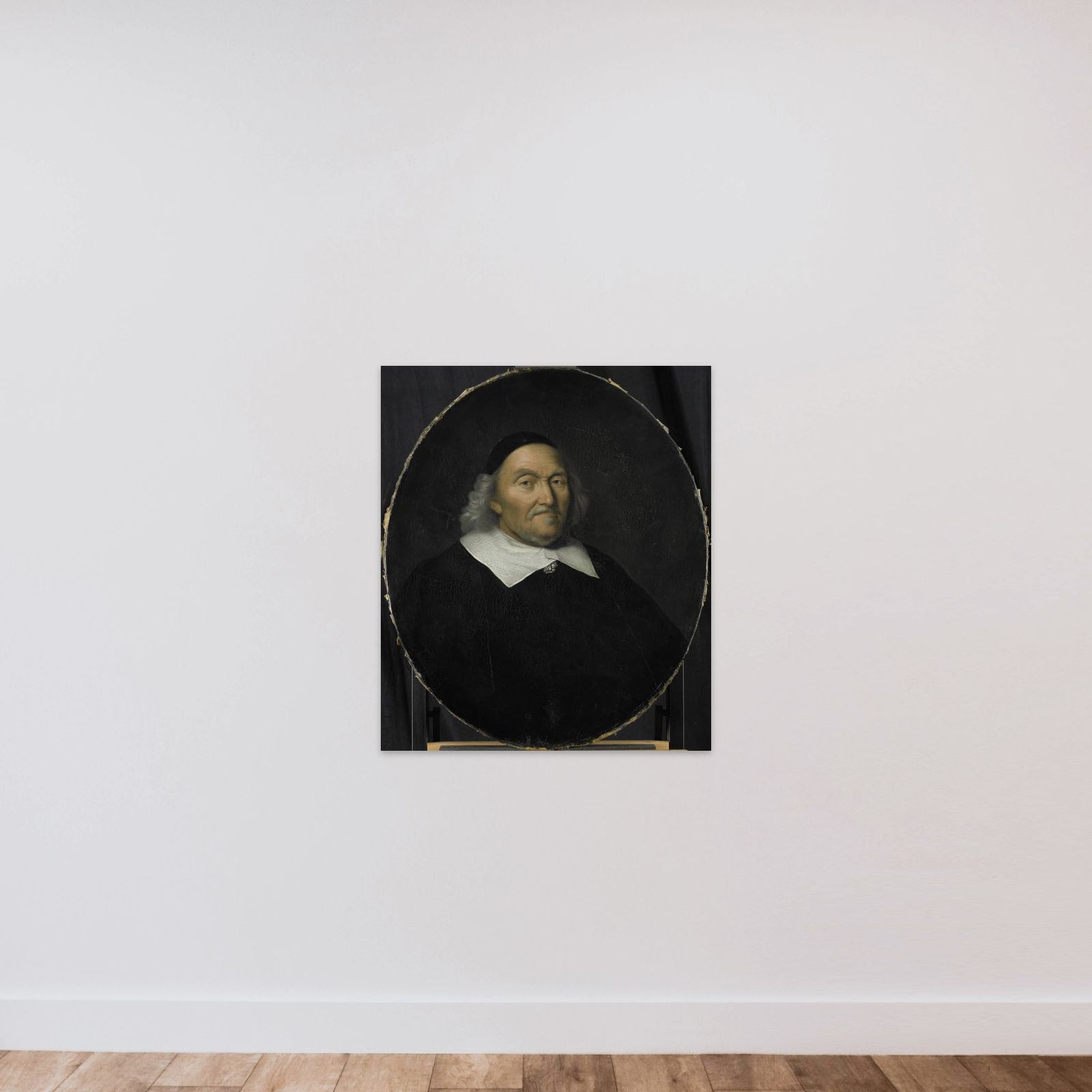 Portrait of Hendrik Nobel, Director of the Rotterdam Chamber of the Dutch East India Company, elected 1625 unframed — shown to scale