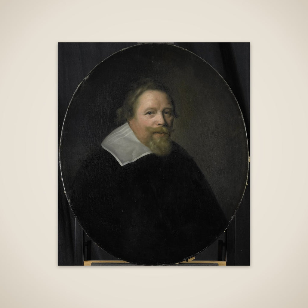 Portrait of Pieter Sonmans, Director of the Rotterdam Chamber of the Dutch East India Company, elected 1631 unframed print