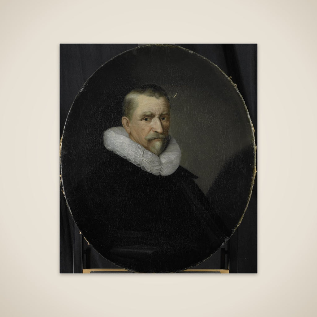 Portrait of Cornelis Jansz Hartigsvelt, Director of the Rotterdam Chamber of the Dutch East India Company, elected 1639 unframed print