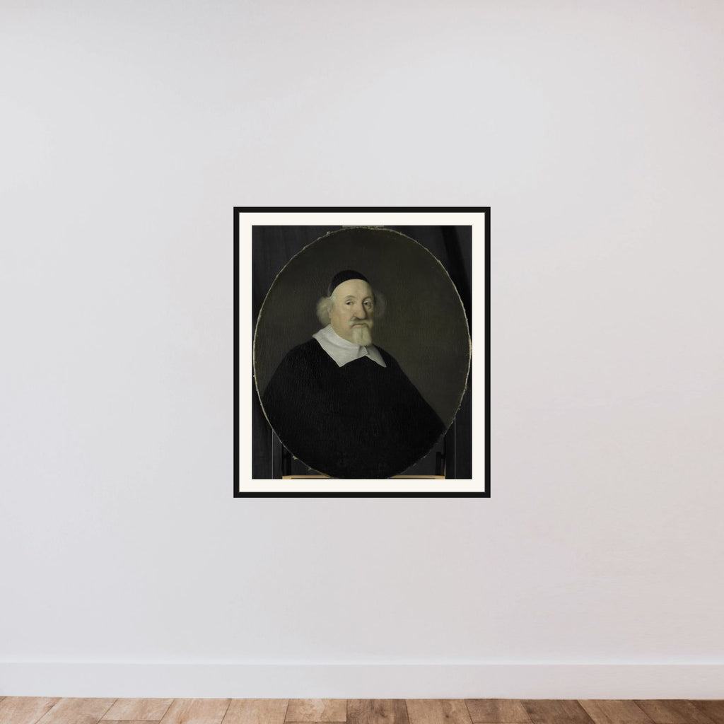 Portrait of Adriaen Besemer, Director of the Rotterdam Chamber of the Dutch East India Company, elected 1642 framed — shown to scale