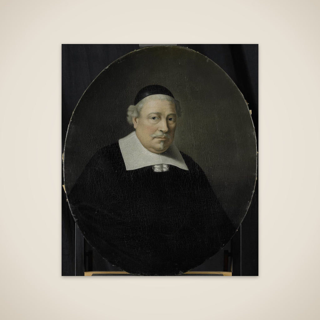 Portrait of Cornelis de Koningh, Director of the Rotterdam Chamber of the Dutch East India Company, elected 1649 unframed print