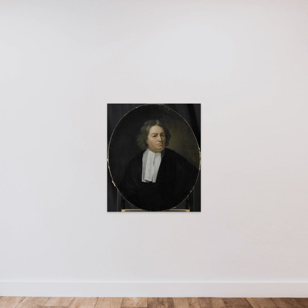 Portrait of Jan van der Burgh, Director of the Rotterdam Chamber of the Dutch East India Company, elected 1649 unframed — shown to scale