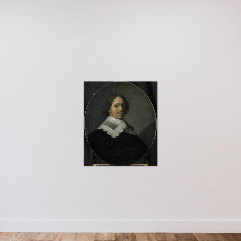 Portrait of Paulus Verschuur, Served seven terms as Burgomaster of Rotterdam and also Director of the Rotterdam Chamber of the East India Company, elected 1651 unframed — shown to scale