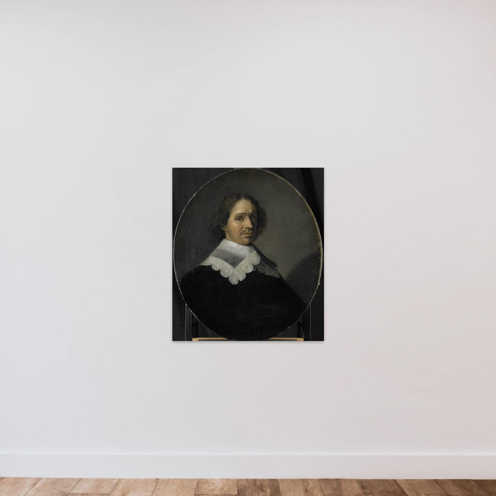 Portrait of Paulus Verschuur, Served seven terms as Burgomaster of Rotterdam and also Director of the Rotterdam Chamber of the East India Company, elected 1651 unframed — shown to scale