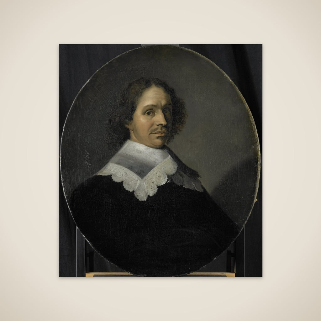 Portrait of Paulus Verschuur, Served seven terms as Burgomaster of Rotterdam and also Director of the Rotterdam Chamber of the East India Company, elected 1651 unframed print
