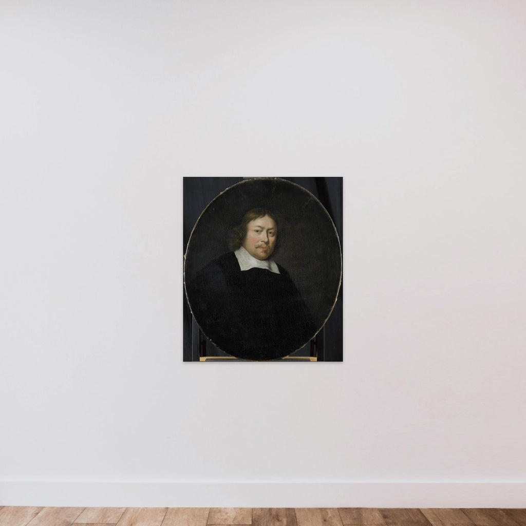 Portrait of Gerard van Bergen, Director of the Rotterdam Chamber of the Dutch East India Company, elected 1653 unframed — shown to scale