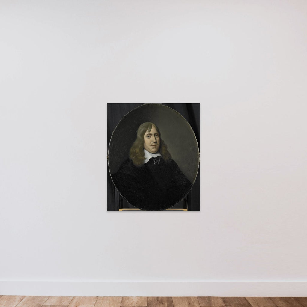 Portrait of Willem Hartigsvelt, Director of the Rotterdam Chamber of the Dutch East India Company, elected 1657 unframed — shown to scale