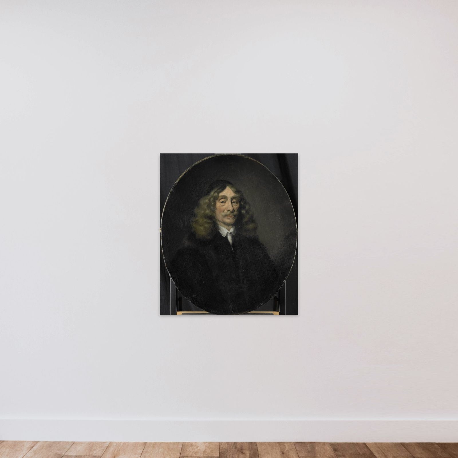 Portrait of Johan de Reus, Director of the Rotterdam Chamber of the Dutch East India Company, elected 1657 unframed — shown to scale