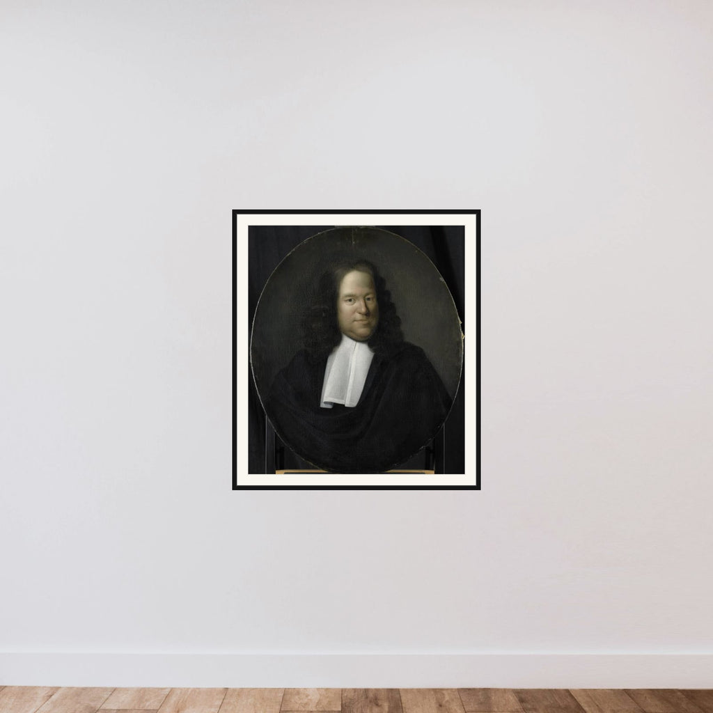 Portrait of Johan Kieviet, Director of the Rotterdam Chamber of the Dutch East India Company, elected 1664 framed — shown to scale