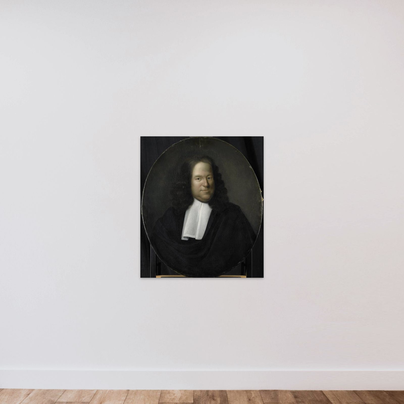 Portrait of Johan Kieviet, Director of the Rotterdam Chamber of the Dutch East India Company, elected 1664 unframed — shown to scale