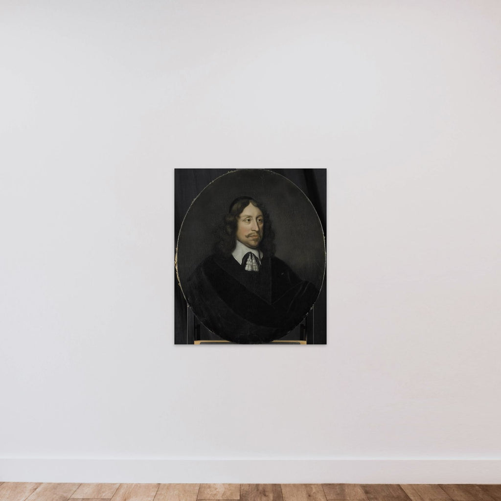 Portrait of Johan de Vries, Director of the Rotterdam Chamber of the Dutch East India Company, elected 1667 unframed — shown to scale