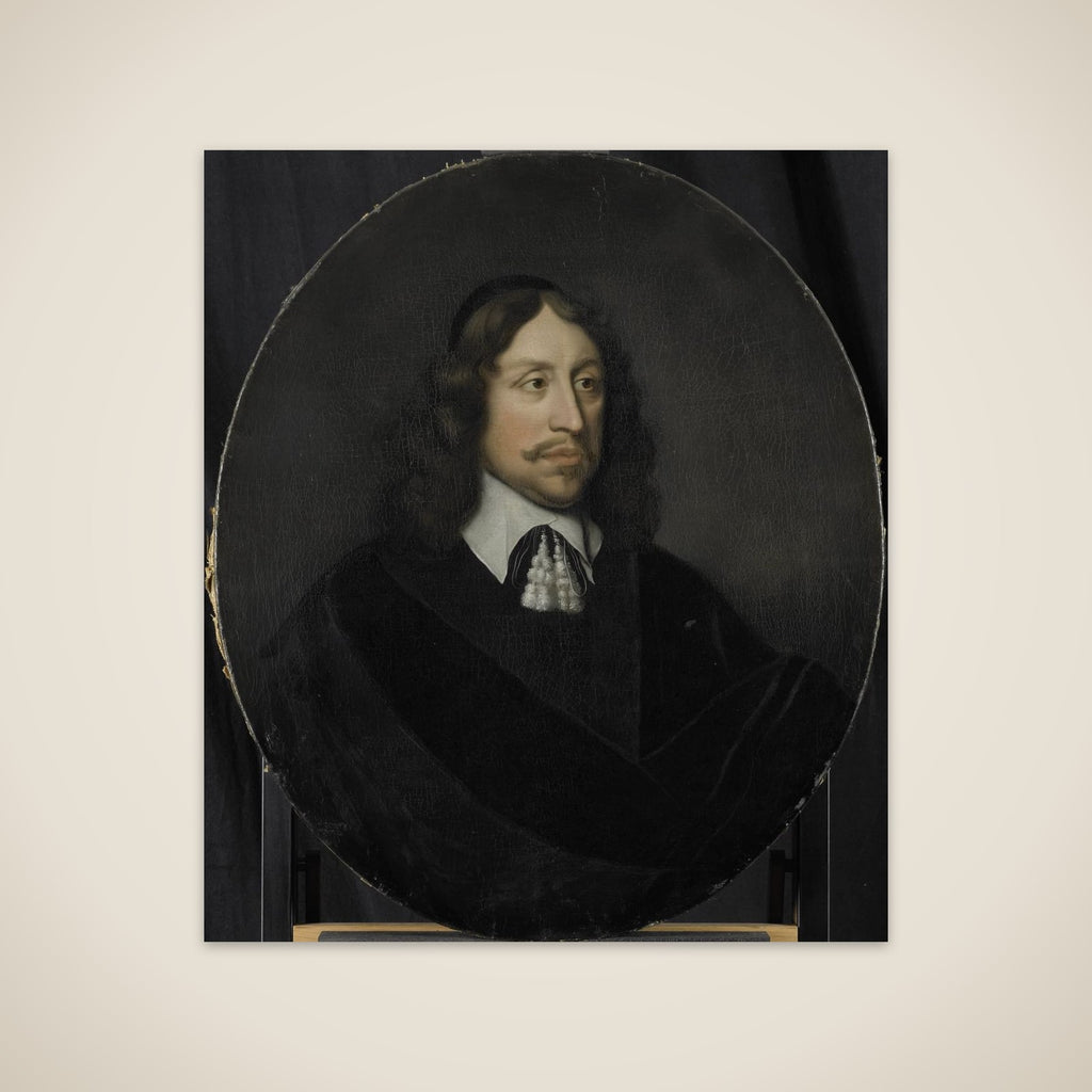 Portrait of Johan de Vries, Director of the Rotterdam Chamber of the Dutch East India Company, elected 1667 unframed print