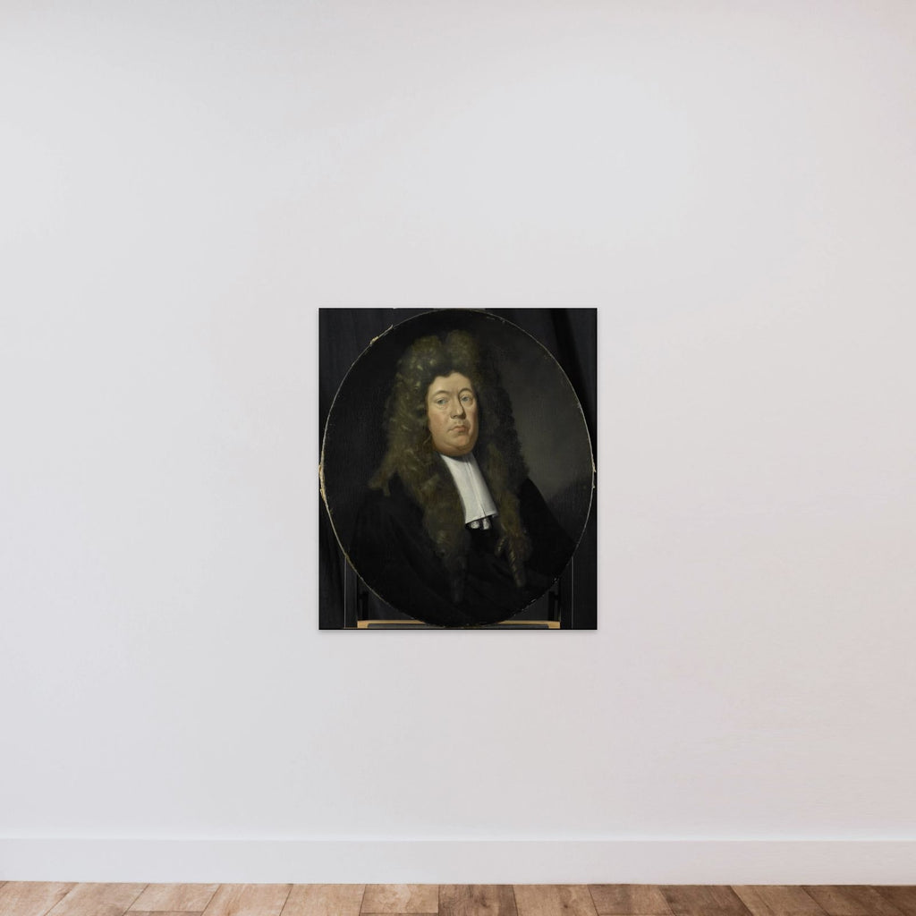 Portrait of Adriaen Paets, Director of the Rotterdam Chamber of the Dutch East India Company, elected 1668 unframed — shown to scale