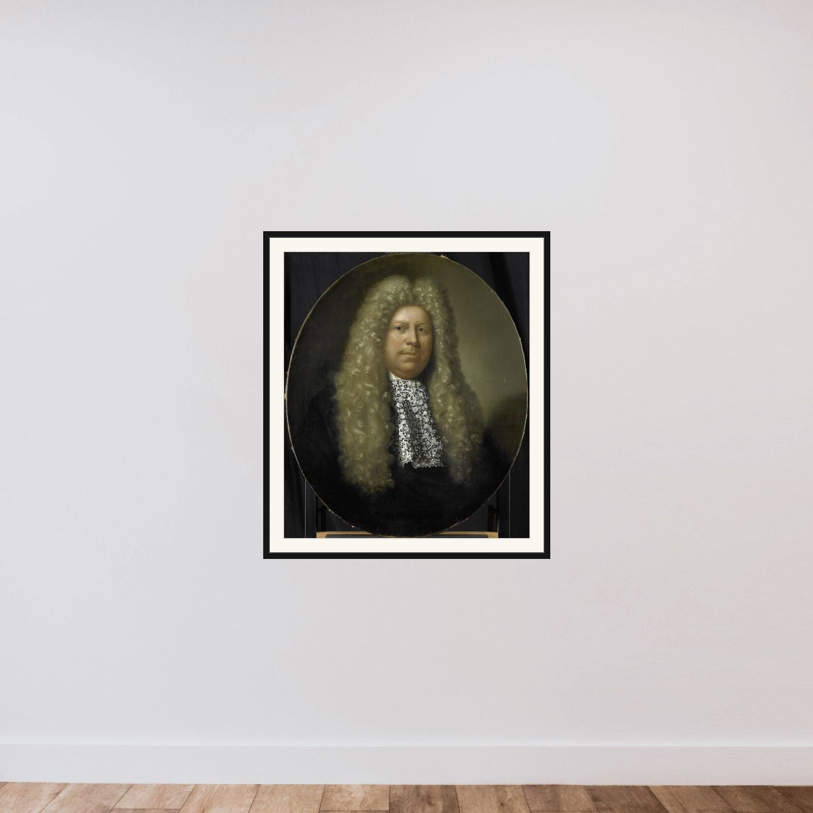 Portrait of Jacob Dane, Director of the Rotterdam Chamber of the Dutch East India Company, elected 1689 framed — shown to scale