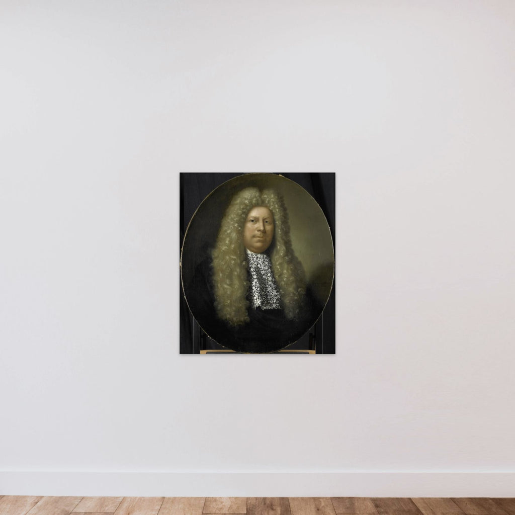 Portrait of Jacob Dane, Director of the Rotterdam Chamber of the Dutch East India Company, elected 1689 unframed — shown to scale