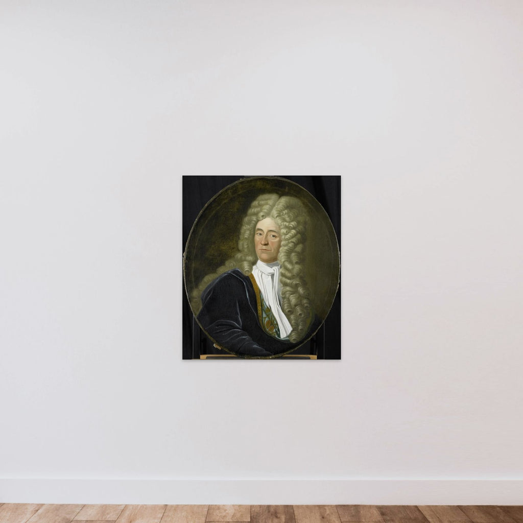 Portrait of Willem van Hogendorp, Director of the Rotterdam Chamber of the Dutch East India Company, elected 1692 unframed — shown to scale