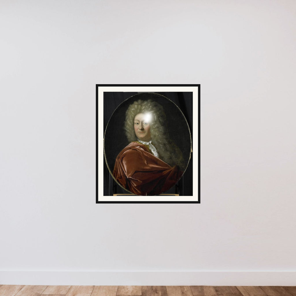 Portrait of Adriaen Paets, Director of the Rotterdam Chamber of the Dutch East India Company, elected 1703 framed — shown to scale