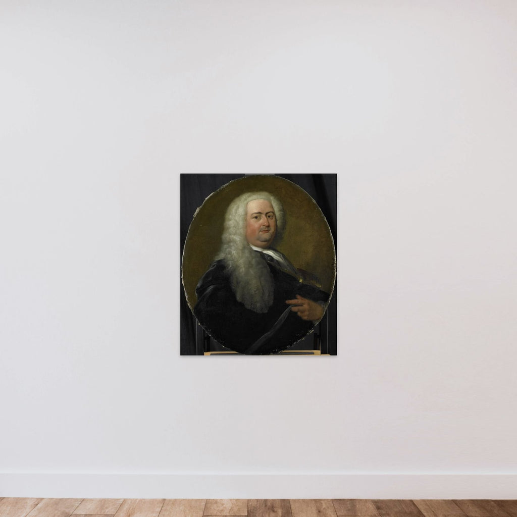 Portrait of Adriaen Paets, Director of the Rotterdam Chamber of the Dutch East India Company, elected 1734 unframed — shown to scale