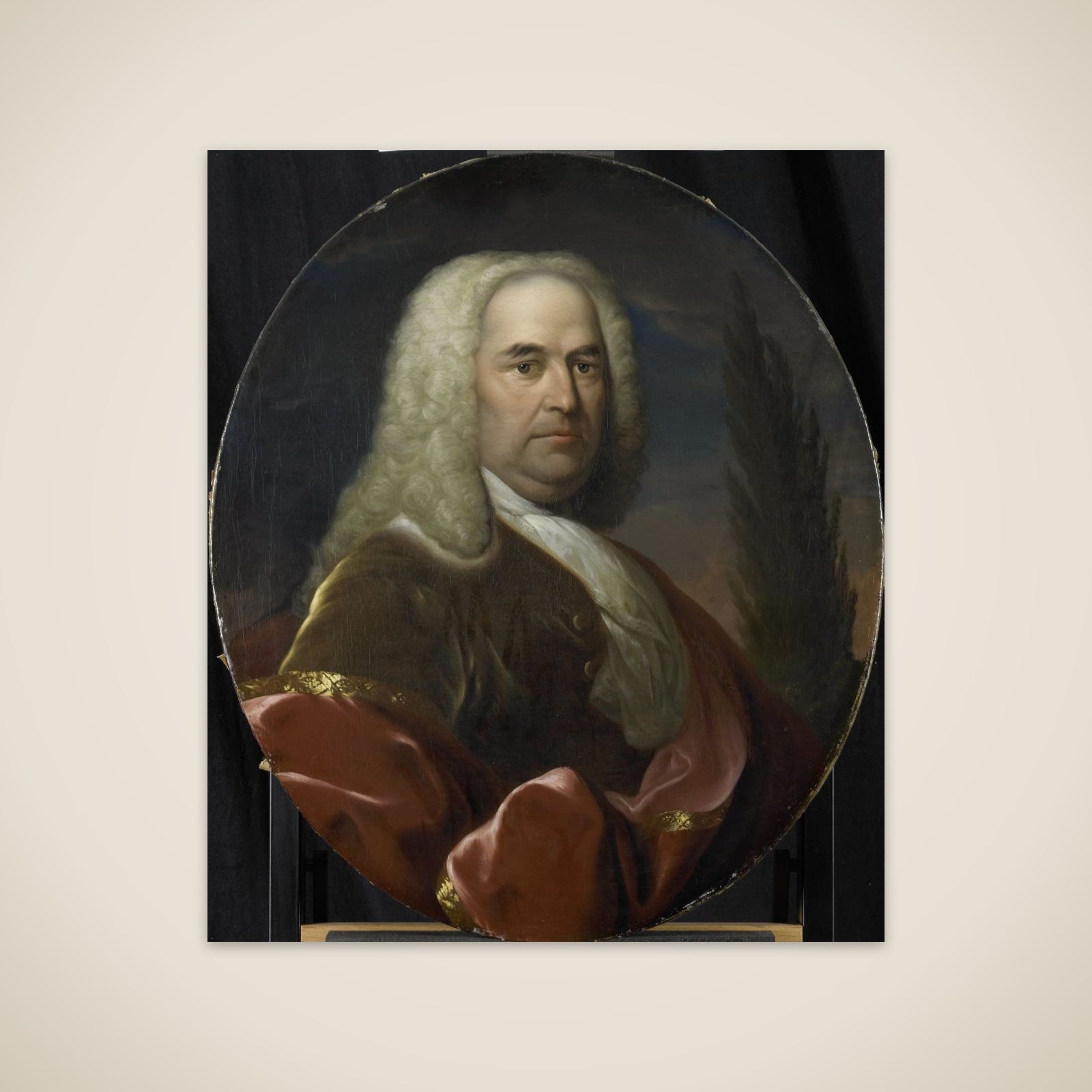 Portrait of Hugo du Bois, Director of the Rotterdam Chamber of the Dutch East India Company, elected 1734 unframed print