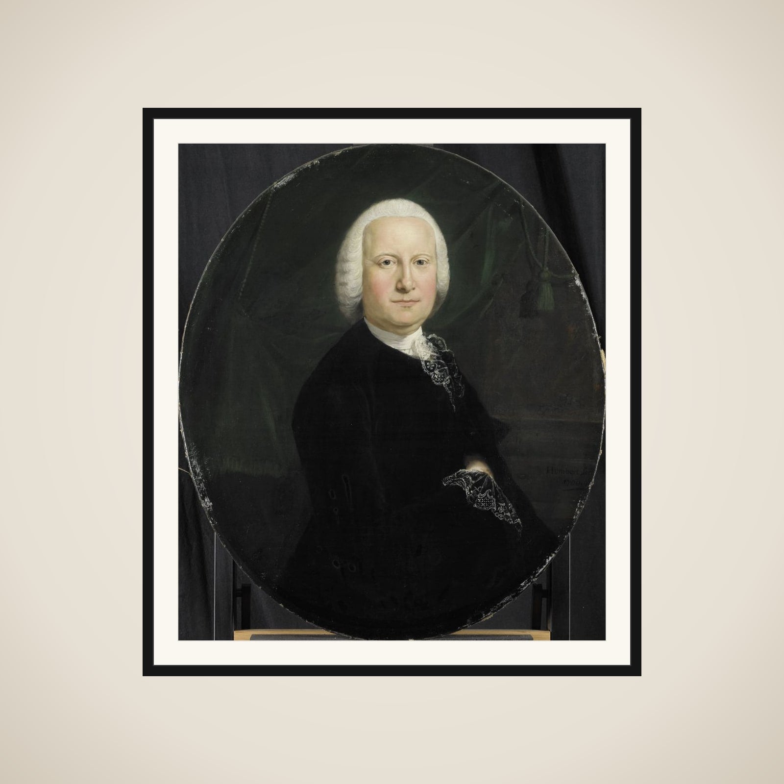 Portrait of Adriaan du Bois, Director of the Rotterdam Chamber of the Dutch East India Company, elected 1742 framed