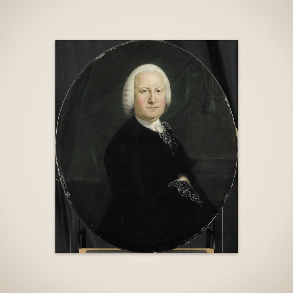Portrait of Adriaan du Bois, Director of the Rotterdam Chamber of the Dutch East India Company, elected 1742 unframed print