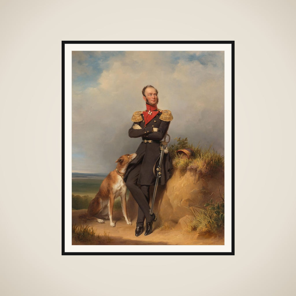 Portrait of William II, King of the Netherlands framed