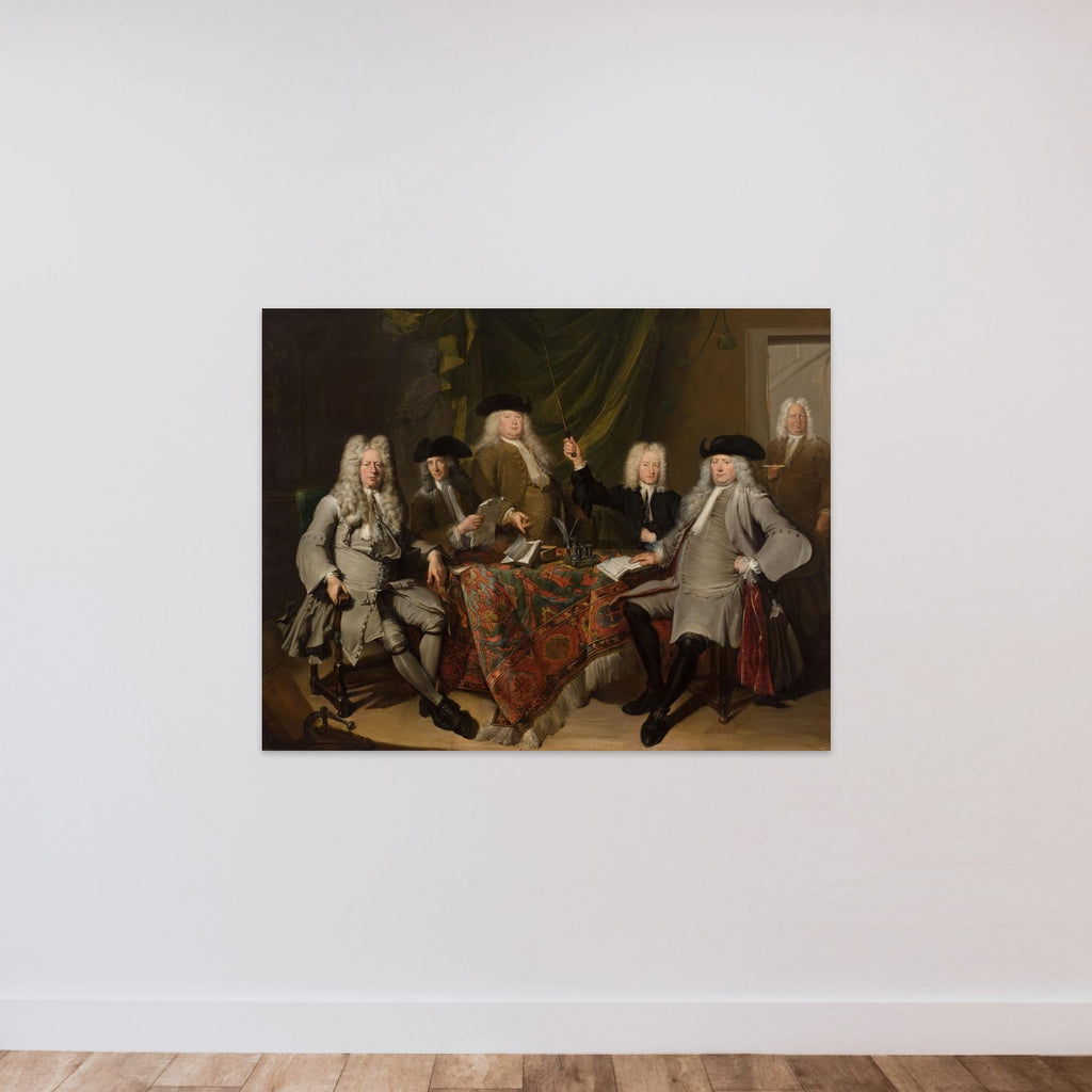 Portrait of the Inspectors of the Collegium Medicum unframed — shown to scale