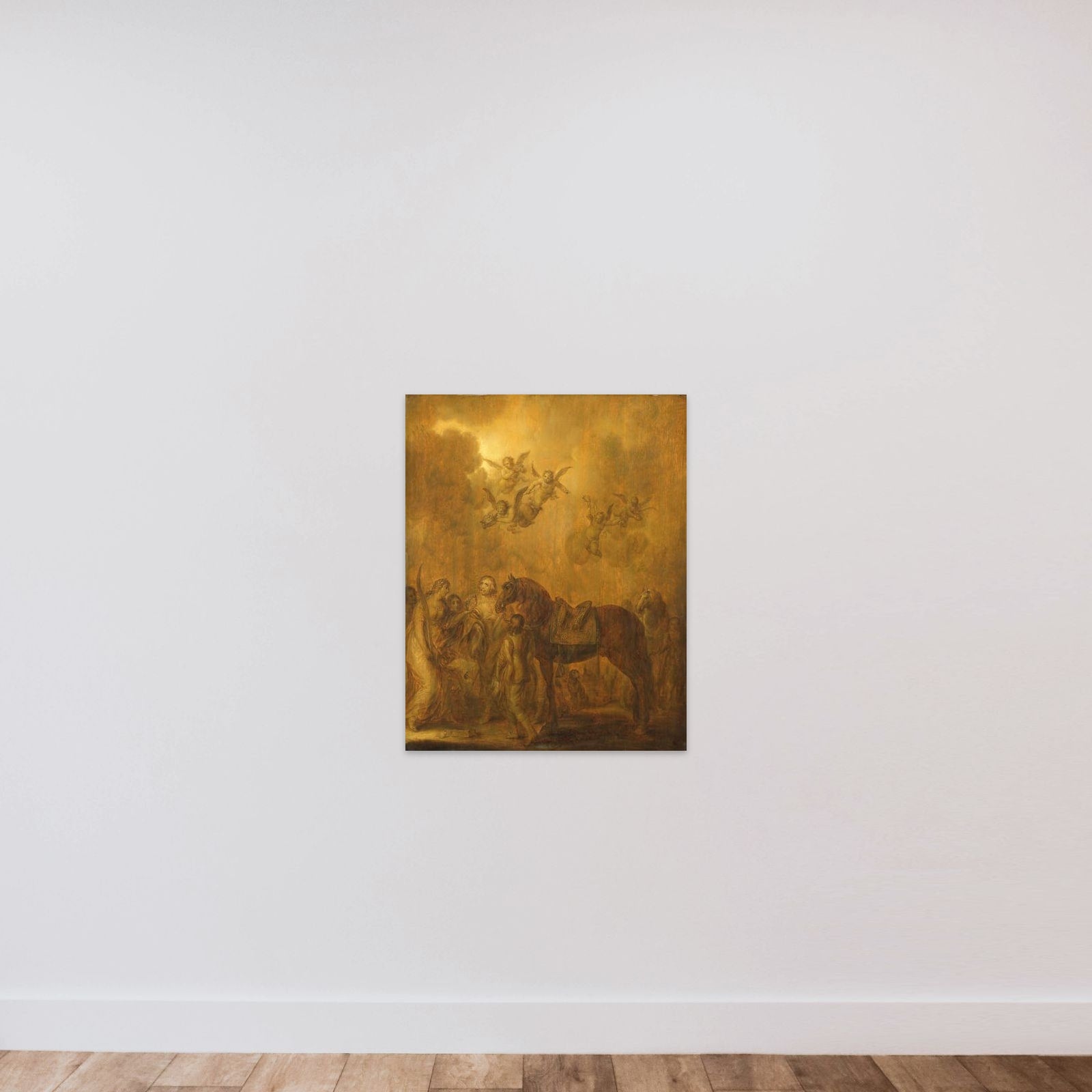 Allegory of the Stadtholdership of Prince Frederick Henry unframed — shown to scale