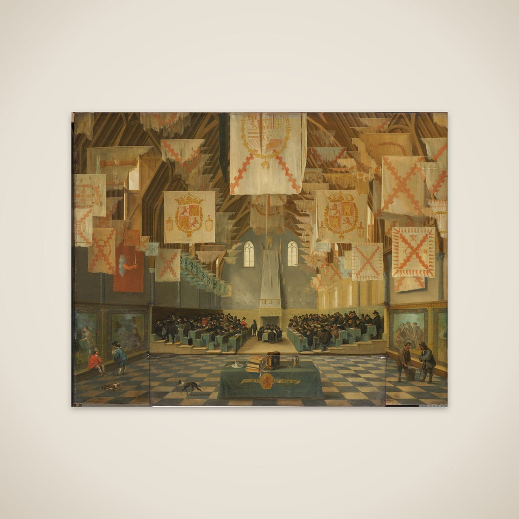 The Great Hall of the Binnenhof, The Hague, during the Great Assembly of the States-General in 1651 unframed print