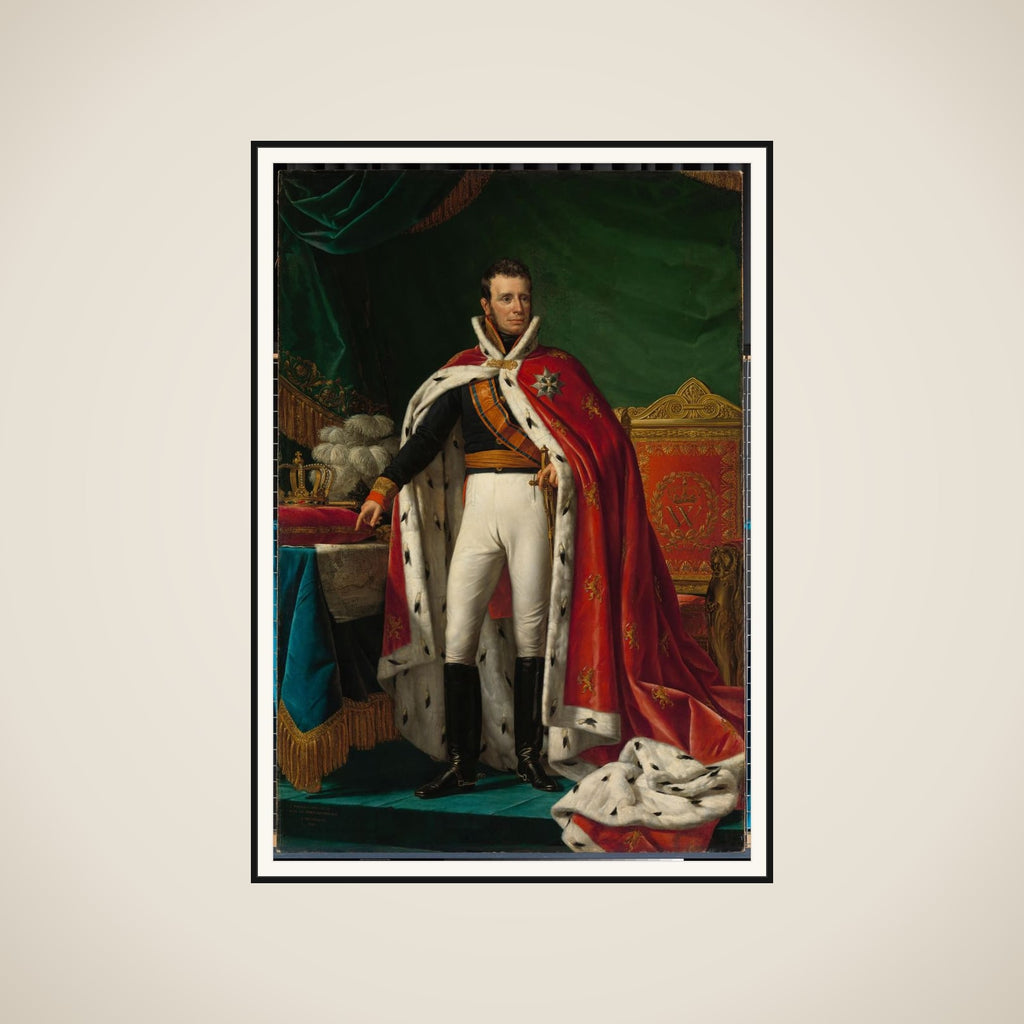 Portrait of William I, King of the Netherlands framed