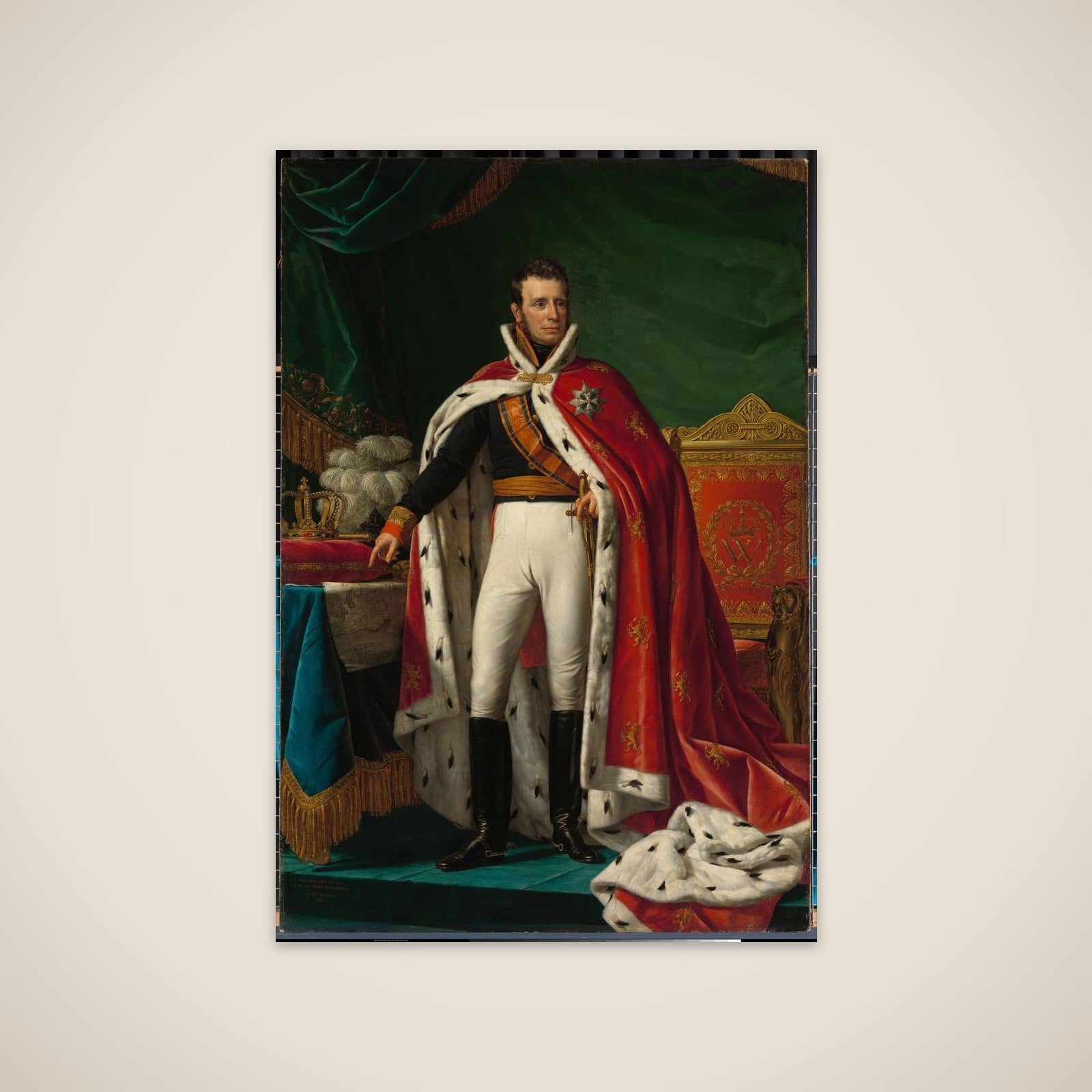 Portrait of William I, King of the Netherlands unframed print