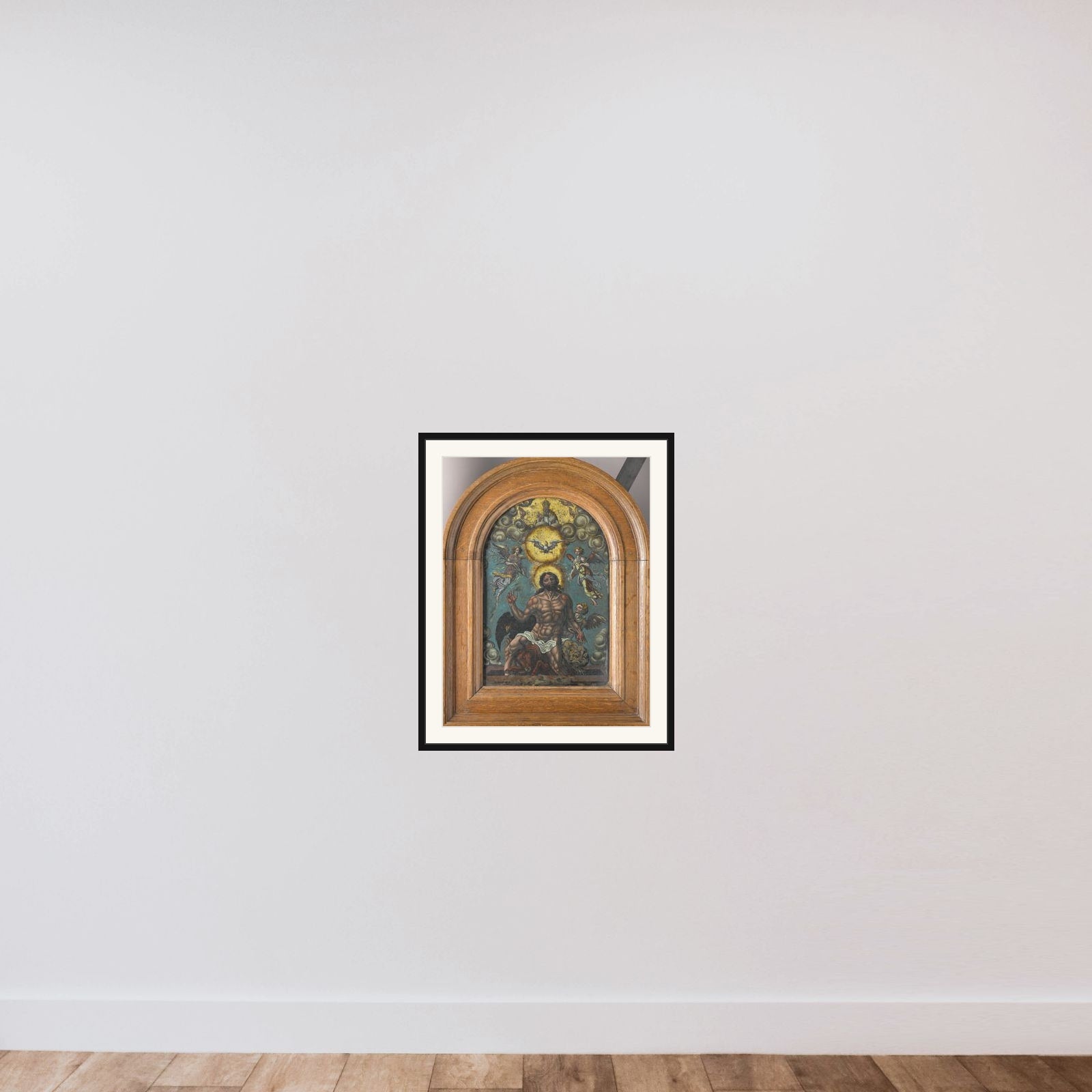 The Holy Trinity framed — shown to scale