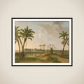 View of the Meerzorg Coffee Plantation on the Taparoepi Canal in Surinam? framed