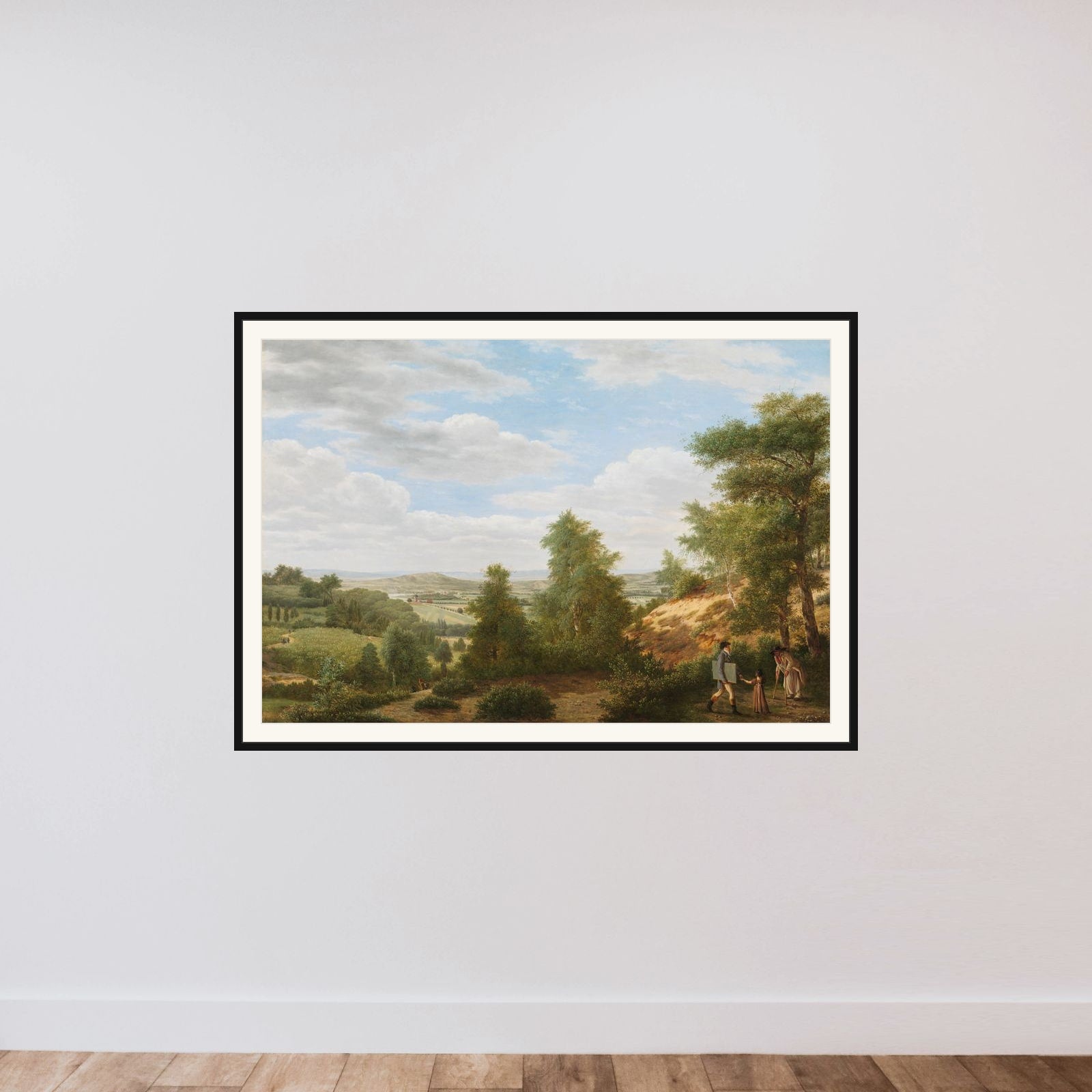 View of the Valley of Montmorency near Saint-Leu-la-Forêt framed — shown to scale