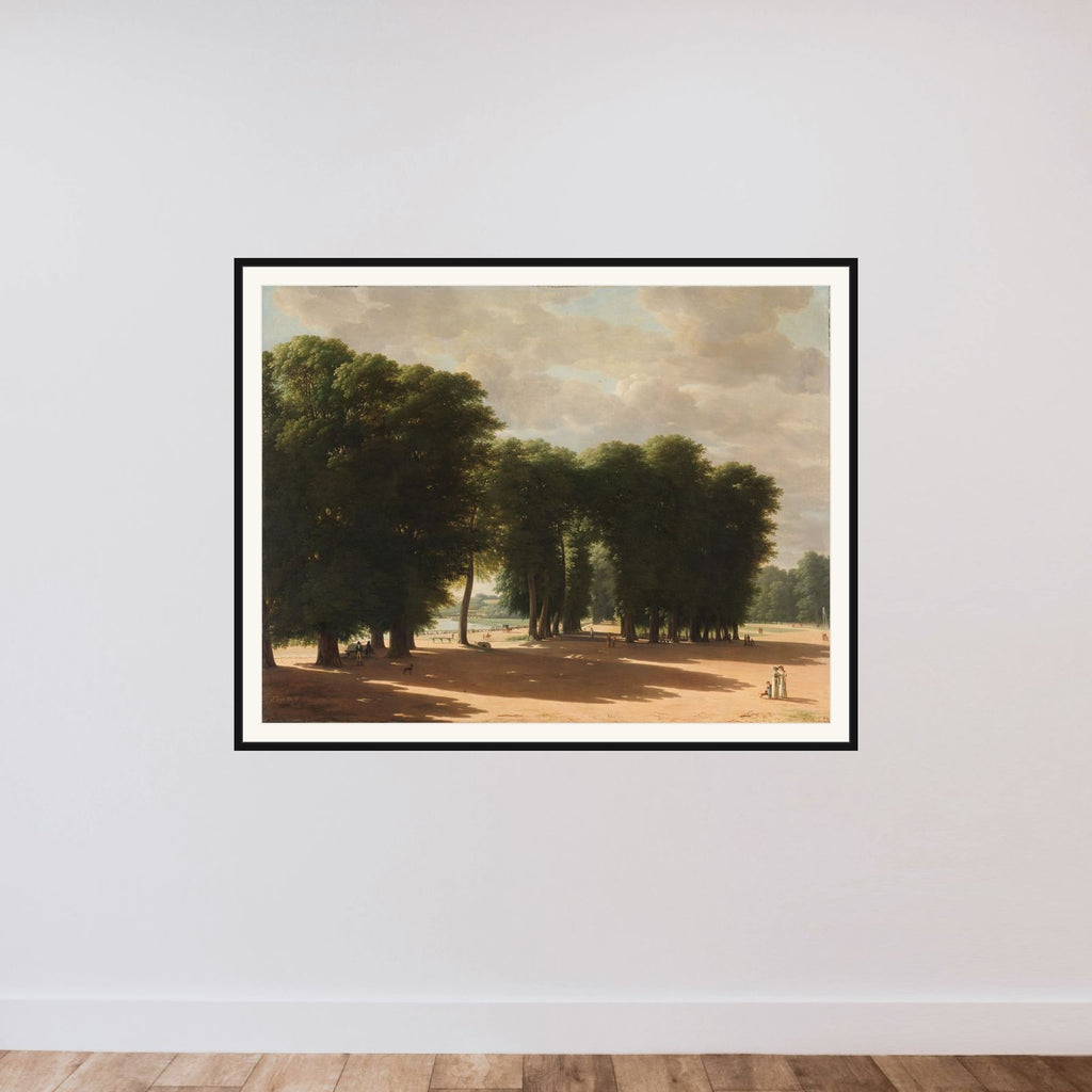 The Entrance to the Park of Saint-Cloud, Paris framed — shown to scale