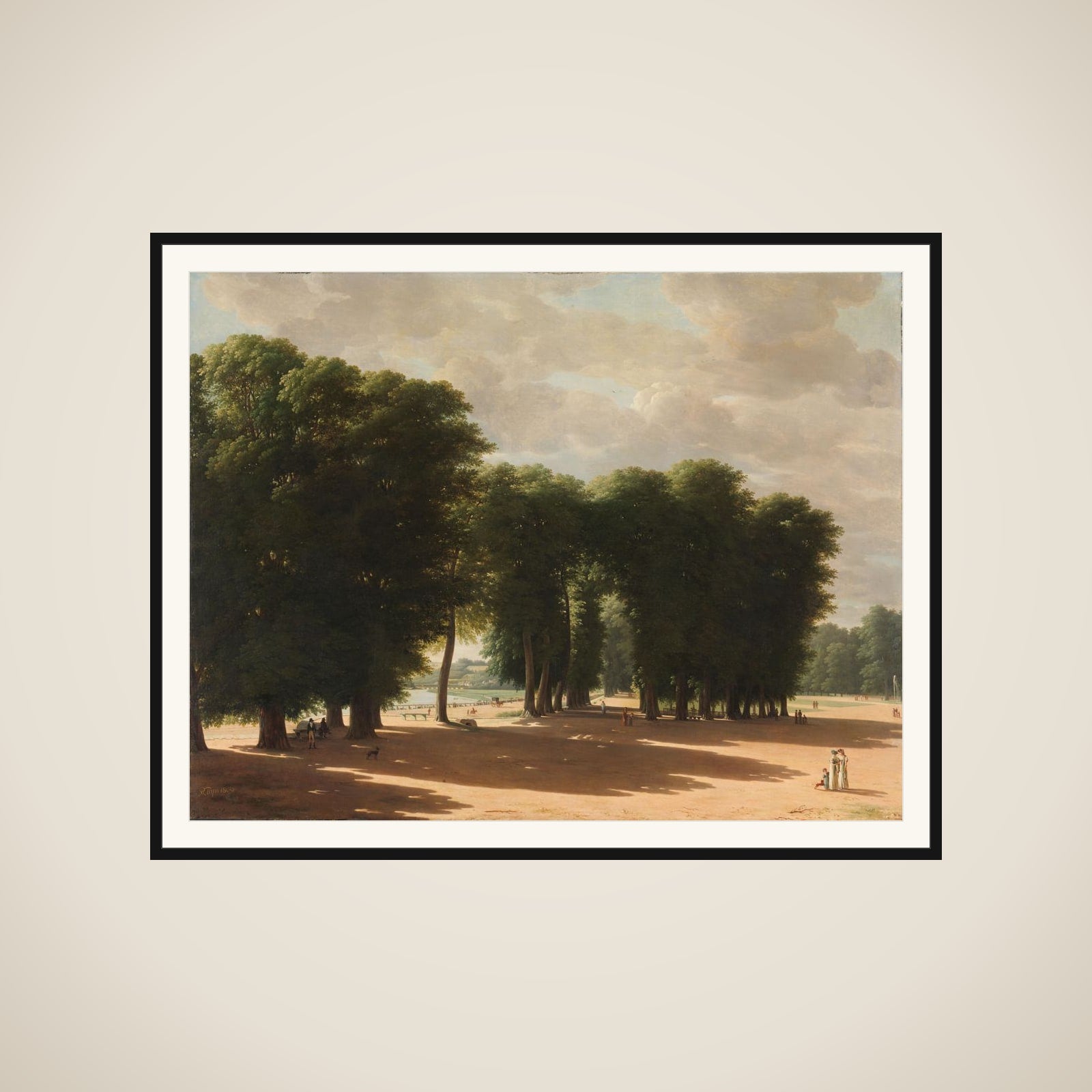 The Entrance to the Park of Saint-Cloud, Paris framed