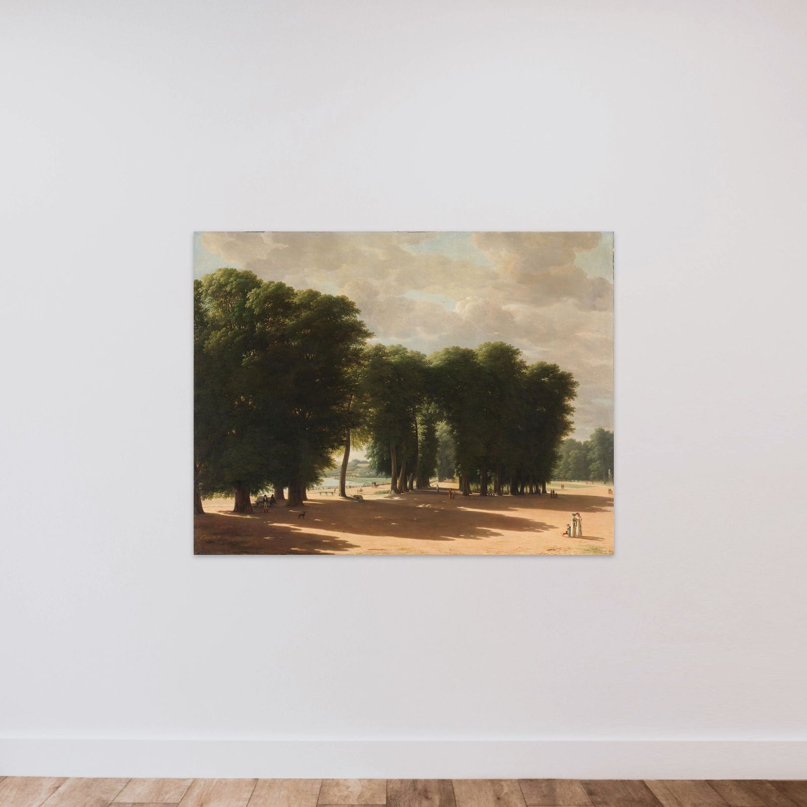 The Entrance to the Park of Saint-Cloud, Paris unframed — shown to scale