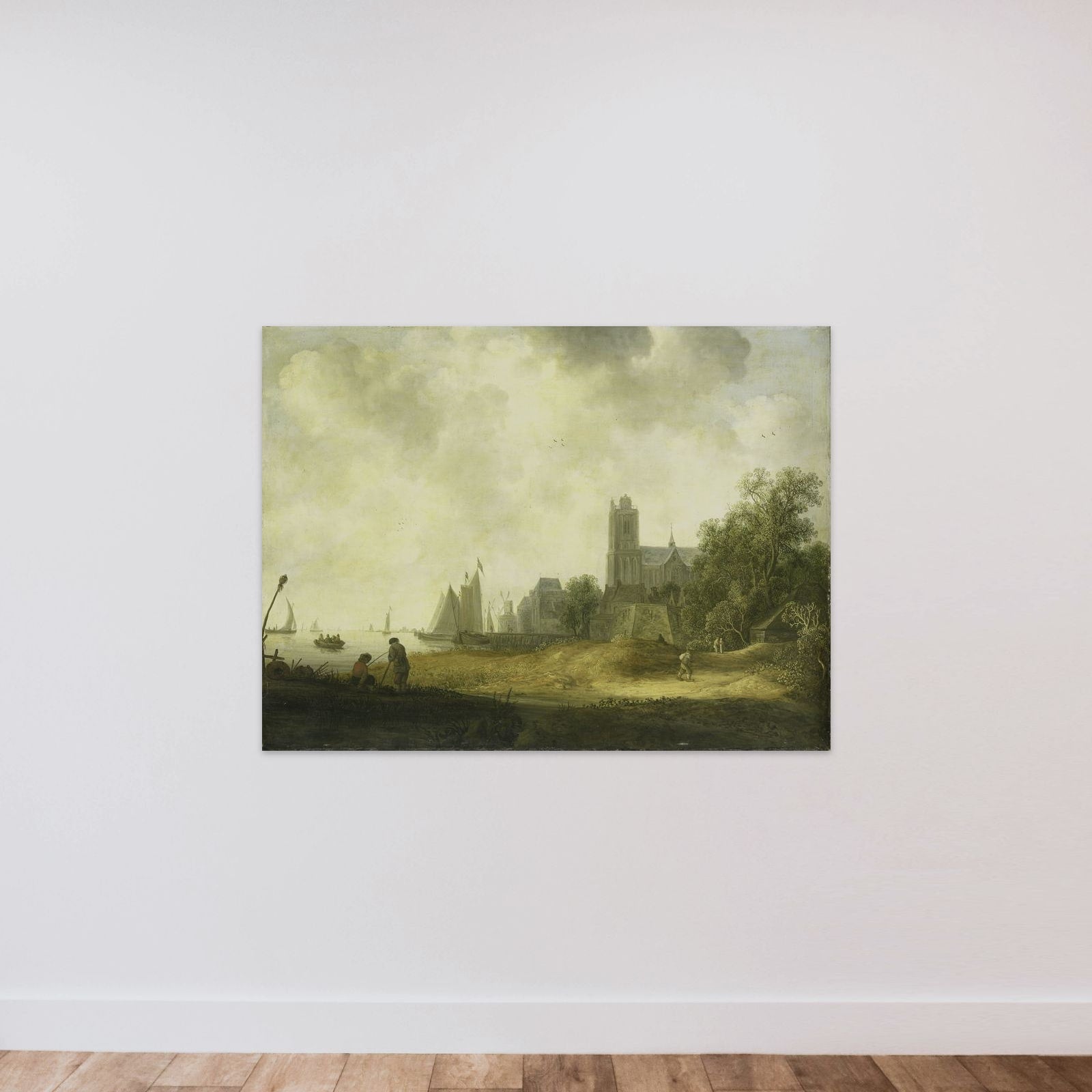 View of Dordrecht unframed — shown to scale