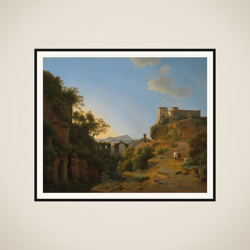 The Gulf of Naples with the Island of Ischia in the Distance framed