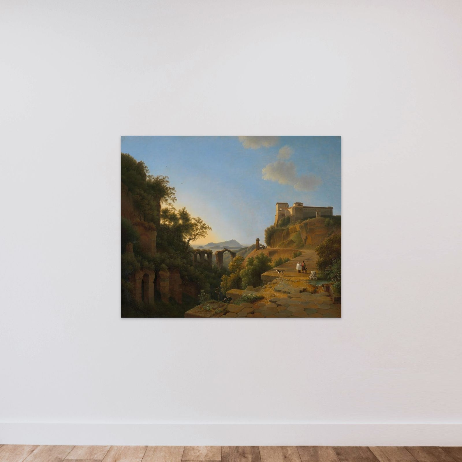 The Gulf of Naples with the Island of Ischia in the Distance unframed — shown to scale