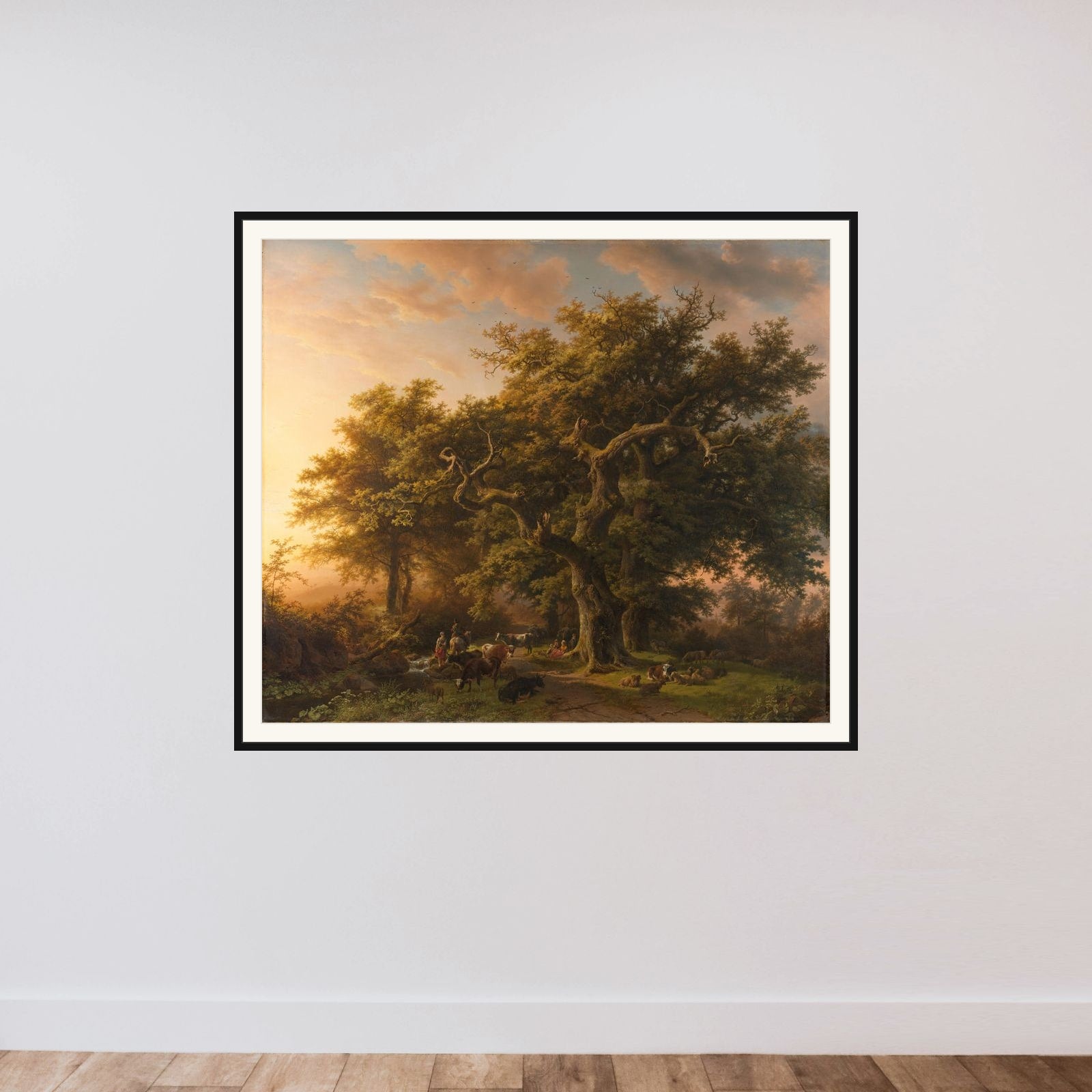 View in the Woods framed — shown to scale