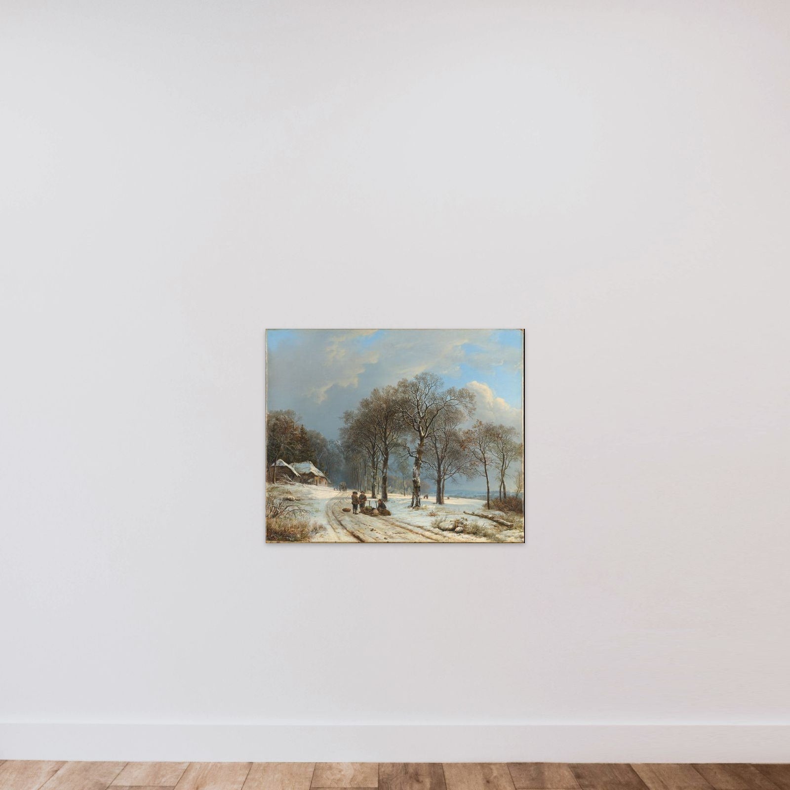 Winter landscape unframed — shown to scale