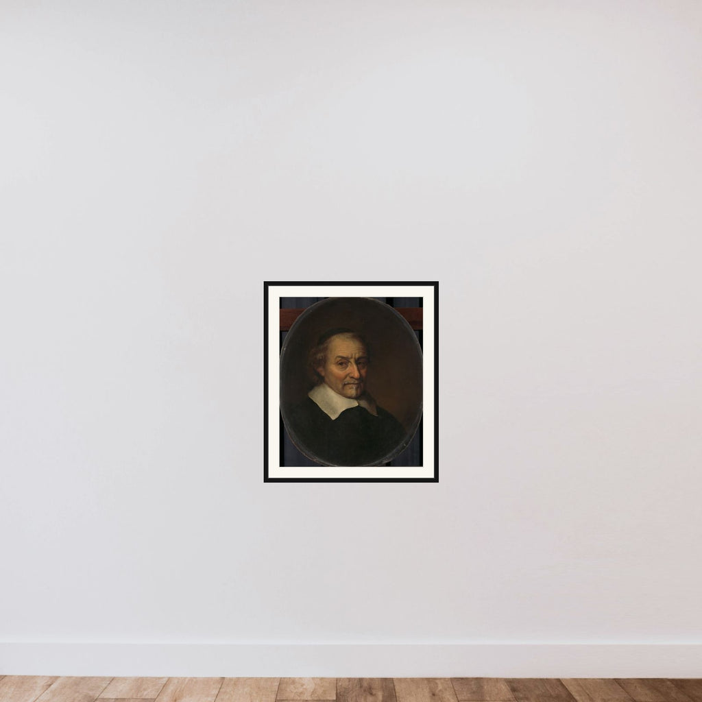 Joost van den Vondel (1587-1679), Poet framed — shown to scale