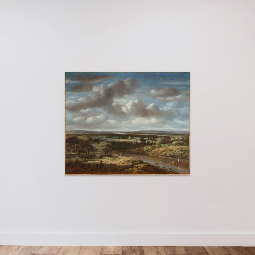 River Landscape unframed — shown to scale