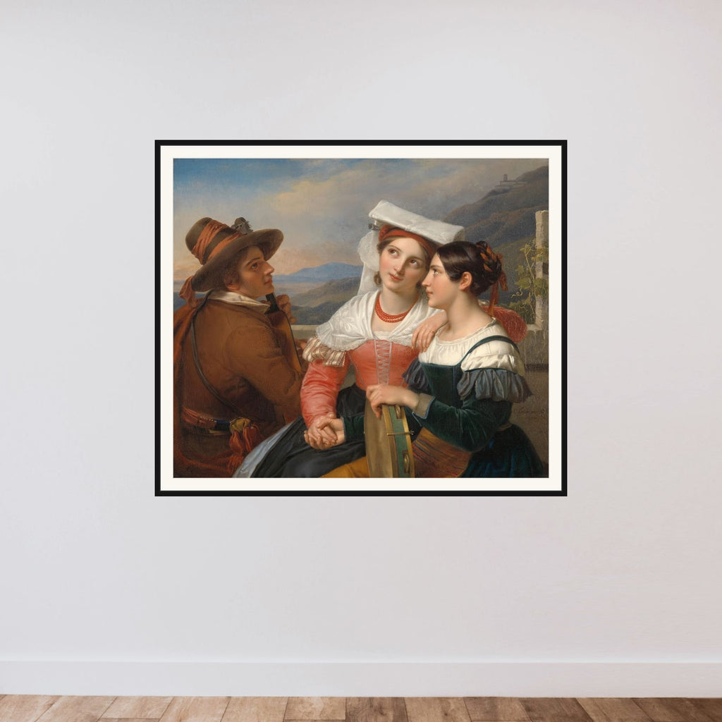 'Of one Heart' framed — shown to scale